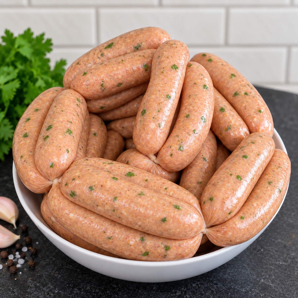 Premium Chicken Breast & Thigh Sausages – Precooked